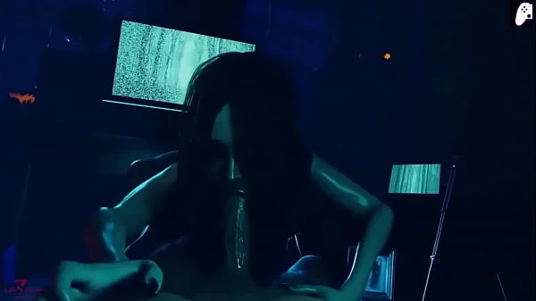 (4K - Dezmall) Very sexy ghost lady is thirsty for cum so she rides lucky cock and makes him cum | 3D Hentai