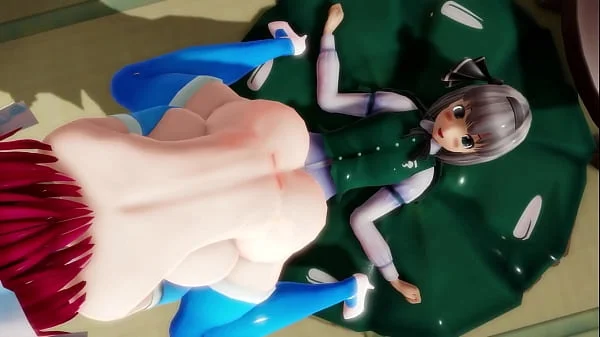 MMD Futanari Sex (Touhou Helping The Gardener!)
